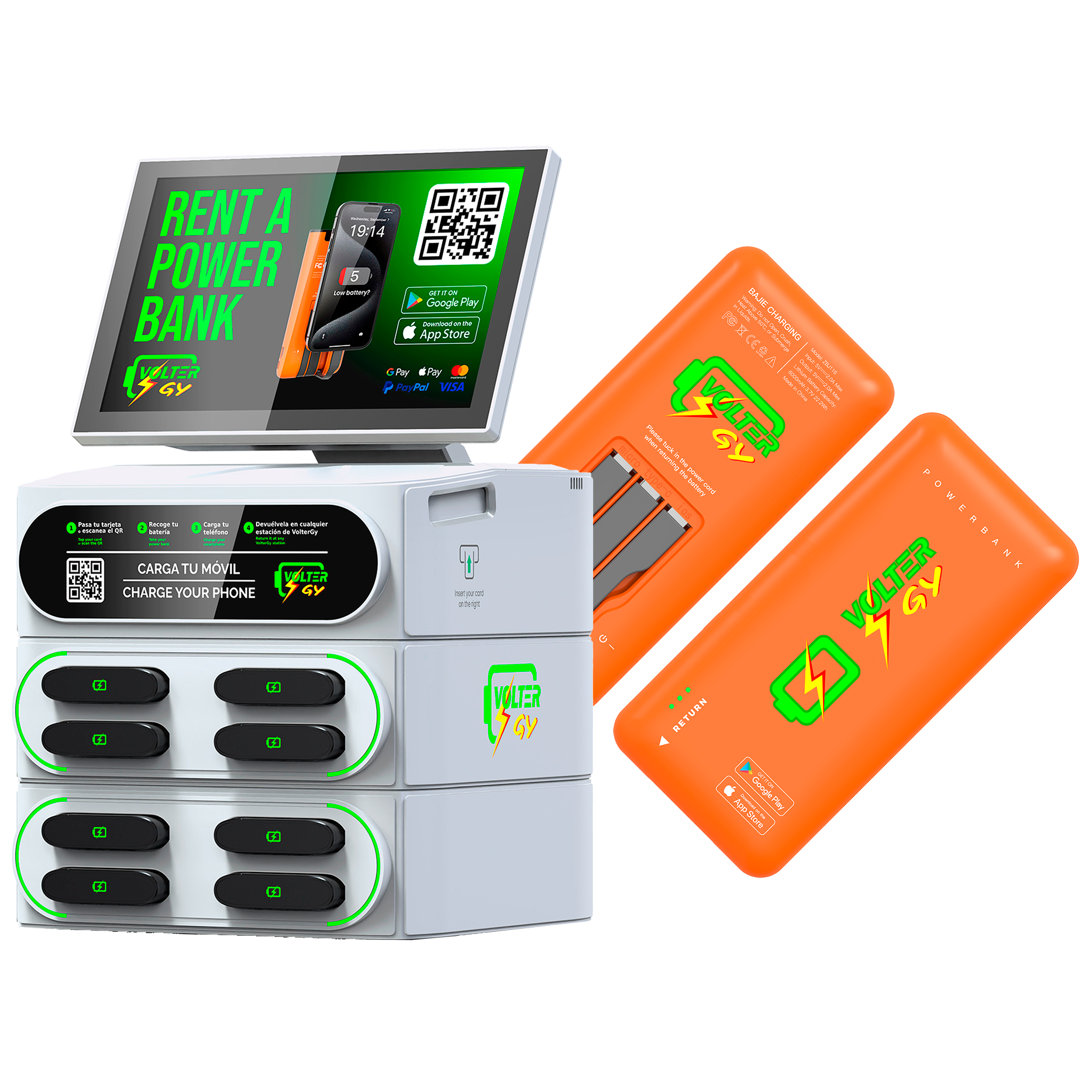 Batería portátil VolterGy con smartphone